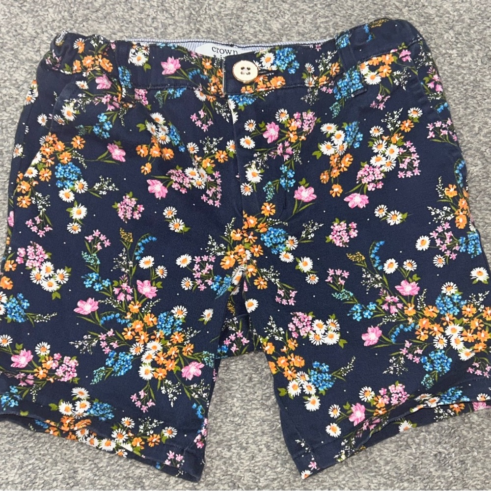 Crown and Ivy Shorts - Girls Shorts - Toddler Shorts - Floral Shorts